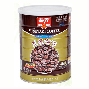  全场满88包邮 速溶咖啡粉 春光炭烧咖啡400克 3合1 海南咖啡豆精