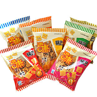  整箱包邮7种口味混搭山西特产-休闲食品-零食-运康锅巴(120克X50)
