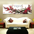包邮【欧喆】无框画三联卧室客厅装饰画壁画《梅花》单幅价0315