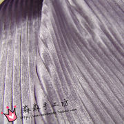 秋冬季布料薰衣草浅紫色柔软风琴，褶压皱金丝绒百褶抹胸长裙面料