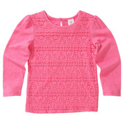 童装春夏澳洲单枚粉色蕾丝儿童T恤长袖T恤打底衫汗衫