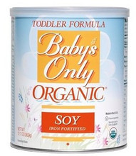 现货美国欧莱BABY'S ONLY幼儿铁强化USDA认证有机大豆配方奶360克