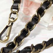 diy金属链条12mm复古古扫色链，穿黑色真皮金属包带包链配件链