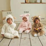 千趣会 可爱动物造型哈衣/爬服/连身衣 纯棉内里 3层中夹棉厚版