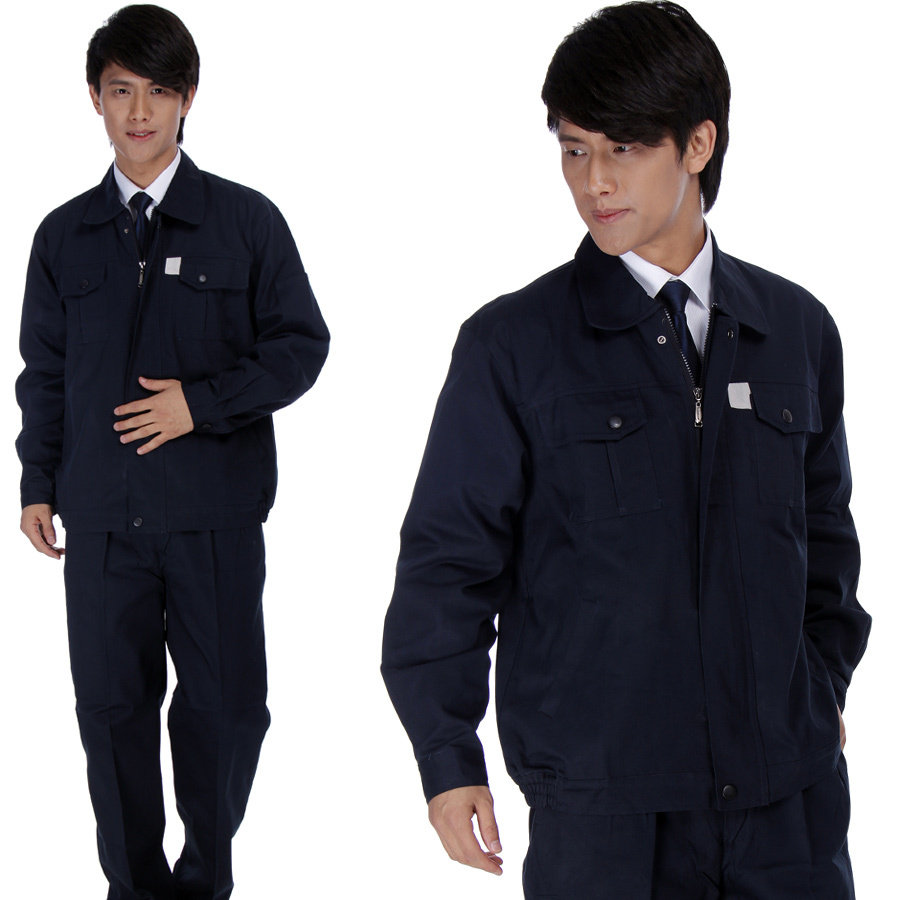 劳保服 秋冬 男 工作服 长袖 套装 工程服 工厂制服GC611-G1纯棉