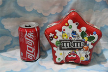 M&amp;M's mm豆 2006年 五角形马口铁片盒子（空）