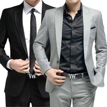 包邮韩版修身 新款 潮流 西服 时尚休闲 西服套装 男装 工作服