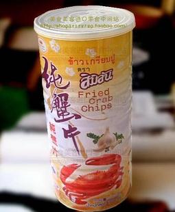  泰国特产 吗哪蟹片110(260)g  和虾片一样好味道 大铁罐装