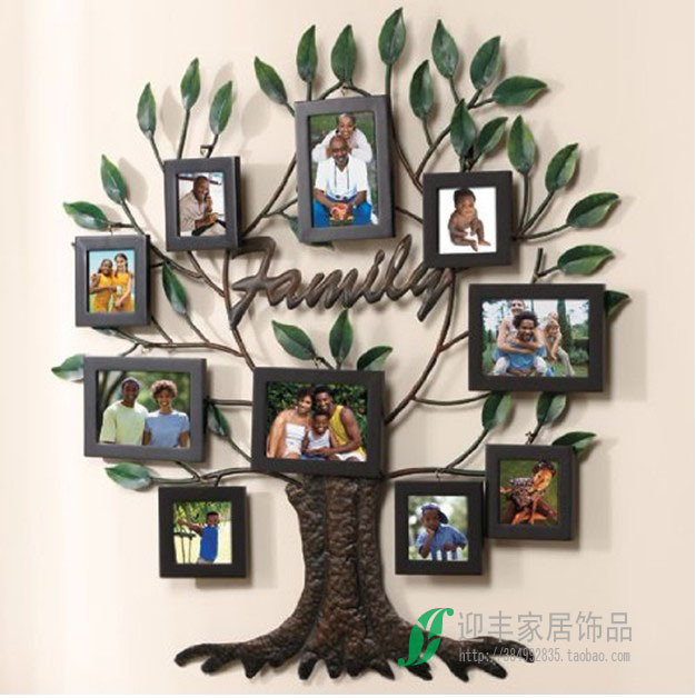 <em>艺术墙</em> 树相框 铁艺创意相框相架 挂墙树形<em>相片</em>