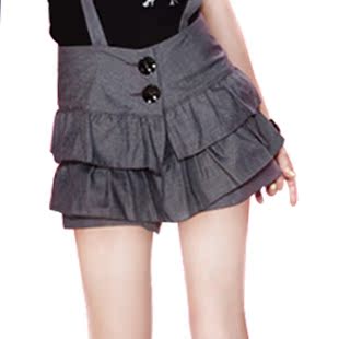 韩版学院风背带裤...