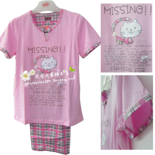 2012<em>美标</em>专柜正品夏季女款针织<em>纯棉</em>短袖七分