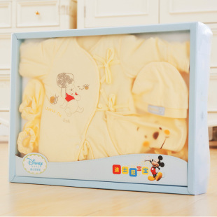  新年迪士尼 宝宝婴儿全棉服装礼盒 秋冬款婴儿用品 新生儿礼盒