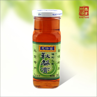  恩济堂特制儿童秋梨膏北京特产老北京化痰休闲零食饮品5瓶包邮