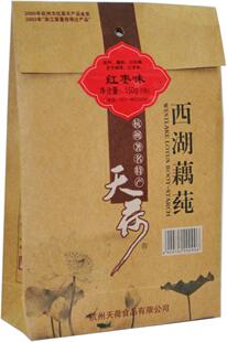  【170】四皇冠 杭州特产 天荷 西湖藕莼 （红枣味）150克--纸袋装