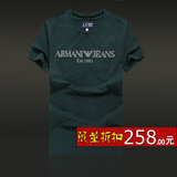 2012新款Arman*阿玛* 男装t恤 AJ男士圆领纯棉 阿玛尼 短袖T恤尼