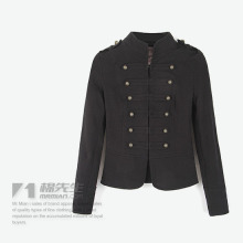 棉先生 正品百搭拿破仑风格 欧美风双排口女款帅气短外套 S3645