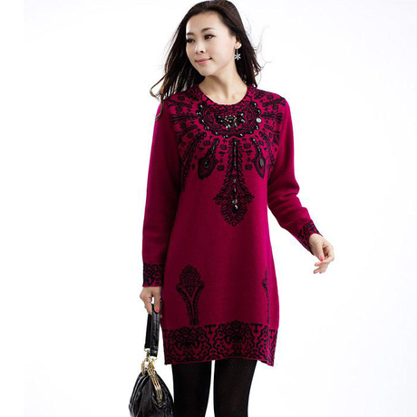 2013春季<em>中年</em>女士<em>毛衣</em>韩版毛衫加肥加大羊毛