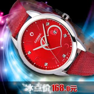  正品卡斯曼女表 韩国时尚皮带时装表韩版学生水钻表 女士手表2601