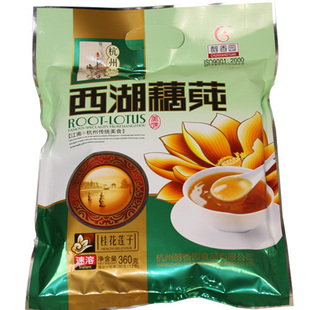  杭州特产醇香园桂花莲子藕莼360克（西湖藕粉）  新包装