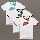 爆款NIKE/耐克正品烫金LOGO男士T恤男装衣服休闲圆领短袖