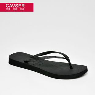  CAVSER高品质夏季新款欧美女式夹脚人字拖平底凉拖鞋情侣沙滩拖鞋