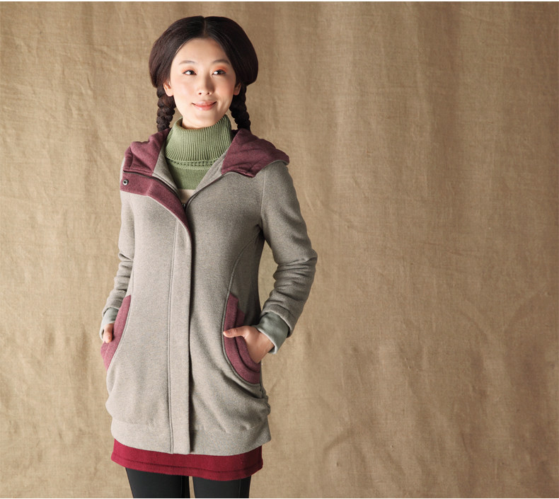 INMAN/<em>茵曼</em>姜黄<em>短外套</em>2014新款_INMAN/<em>茵曼</em>