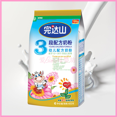 上下架计划:完达体智3+1新段粉3段幼儿配方牛奶粉400g袋装完达山婴儿奶粉14年