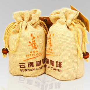  包邮 七彩云南小粒咖啡粉 弗里杨麻袋式 三合一速溶咖啡 225g