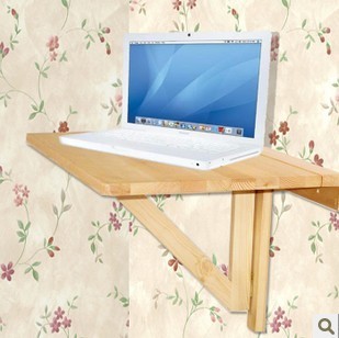 实木折叠桌 松木餐桌 挂墙桌 壁桌 电脑咖啡桌可