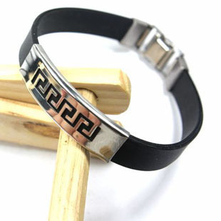  韩国饰品 硅胶皮带扣手链 表带首饰/钛钢 男士/女士手链