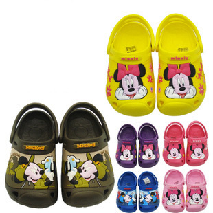  Disney迪士尼正品洞洞鞋 米妮米奇花园鞋男女儿童凉拖鞋
