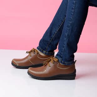  特价包邮秋冬新款女鞋真皮女鞋休闲保暖棉鞋平底加绒单鞋平跟皮鞋