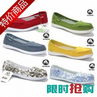 换季最后清仓一周！crocs卡骆驰圣克鲁兹帆布鞋女鞋限时抢购