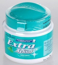 美国 Extra益达口香糖 清凉薄荷味 75g 54粒樽装
