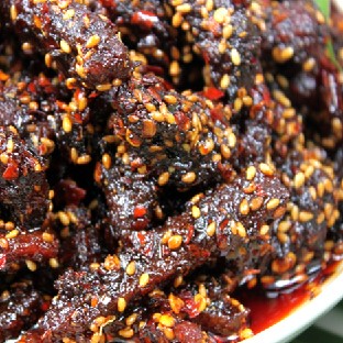 老川东麻辣牛肉干...