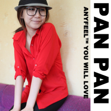 【PANPAN】CS-076 独家定制超性感的红色加厚雪纺衬衫
