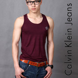 【4件包邮】CK 薄型莫代尔 <span class=H>男士背心</span> 6色 货号B005