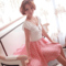 淘金幣包郵 澀系2012夏裝新款女裝honeys宮廷洋裝拼接圓點連衣裙