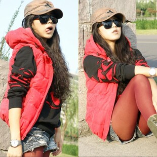 2012 women's wear ugly ugly foreign trade texture soft bread code letter with caps vest women-Korean version of spring and autumn
