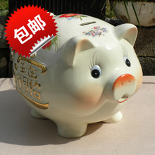 秒杀特价 招财猪陶瓷猪储蓄罐 超大号 生肖存钱罐 生日创意礼品