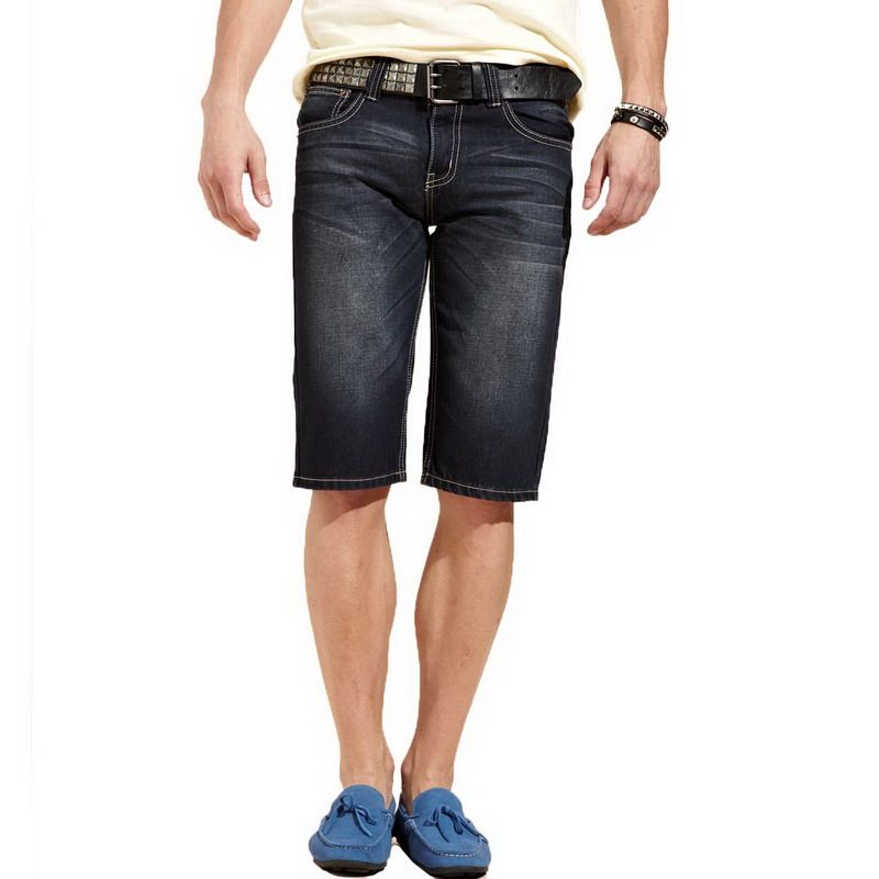 OLOMO2012夏装新品 <span class=H>男装</span>欧美经典棉简洁猫须磨白百搭牛仔中裤 潮