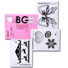 BG纹身贴/bodygraphics韩首尔/蝴蝶结雪花/纹身贴 纹身 防水