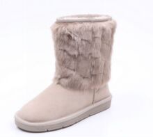 INNET/茵奈儿2011冬季牛皮/长绒毛平跟雪地靴8501RD 百丽旗下