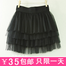 包邮！2011秋冬女装新网纱裙蛋糕裙半身裙短裙蕾丝打底裙蓬蓬裙子