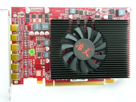 7756P 2G显卡一机六屏输出VGA多屏拼接一个