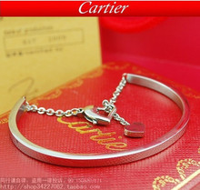 Pulsera de Cartier Cartier pulsera de diamantes colgantes pulsera de plata del corazón