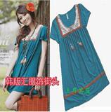 2010秋装新款韩版女装夏装新品高腰裙波西米亚雪纺裙碎花连衣裙子