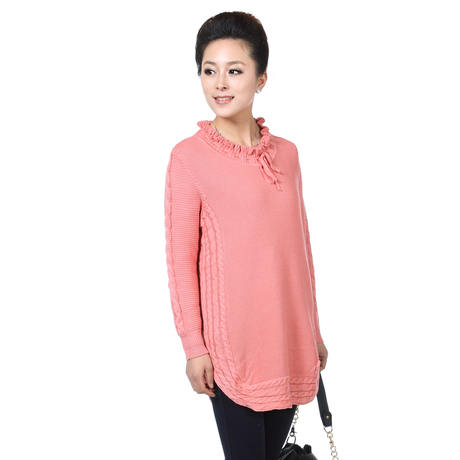 2014<em>中老年长款</em>宽松<em>薄毛衣</em>春季时尚辣妈装中