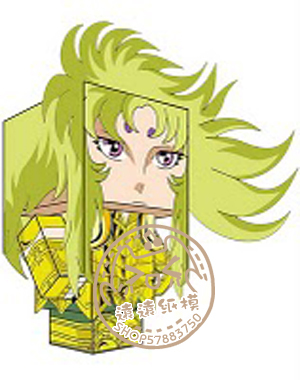 2 圣斗士 3d纸模型diy手工拼装动漫人物 摆件手