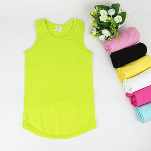  儿童工字背心无袖T恤吊带男女童贴身款纯棉外贸跨栏背心特价包邮